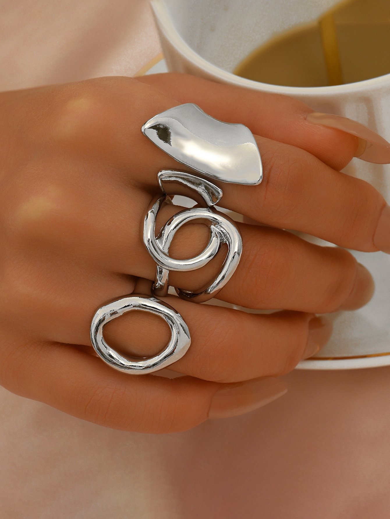 Silver Sculptural Rings