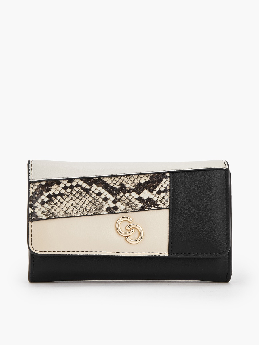 Panelled Wallet with Flap Closure