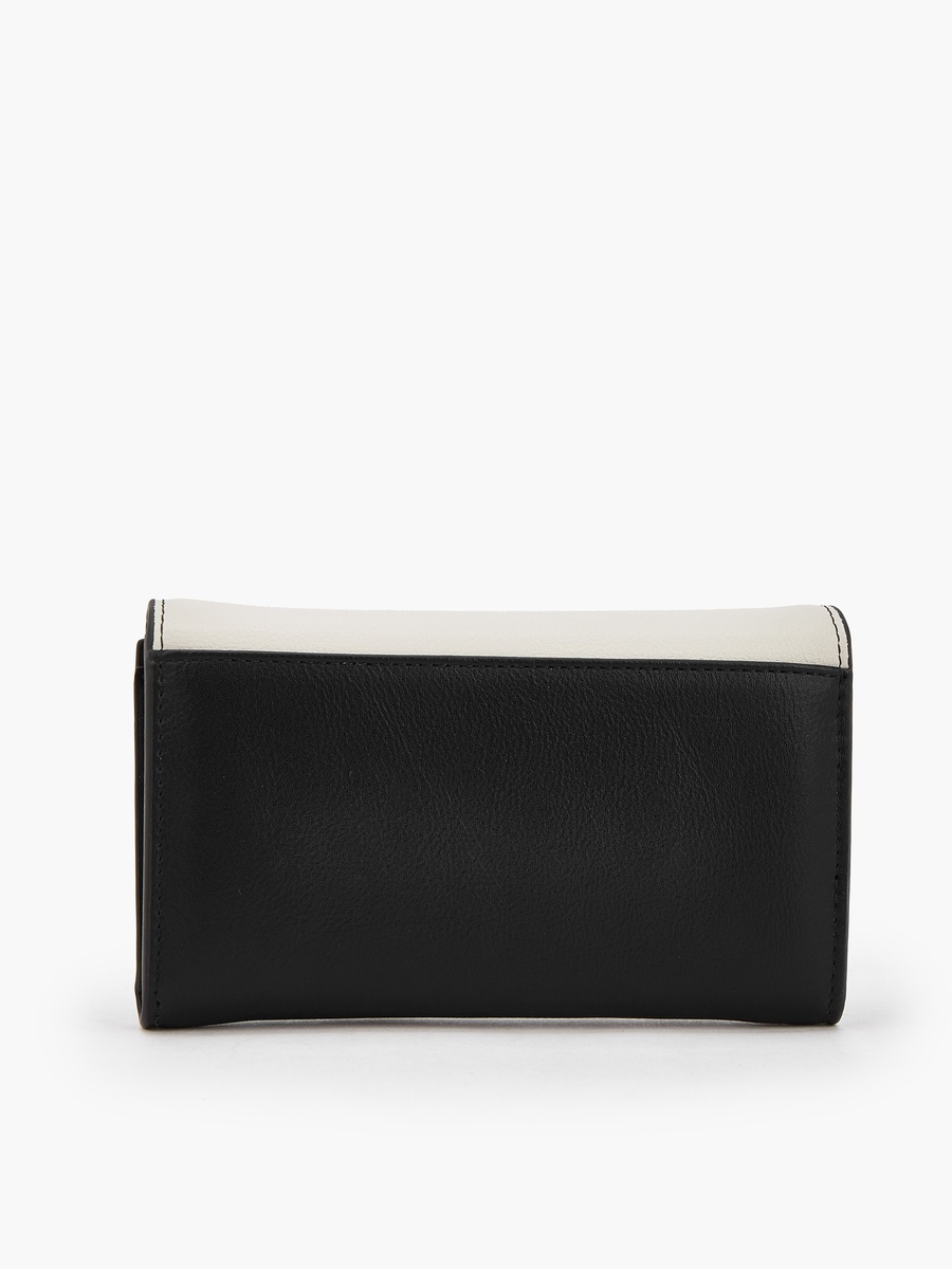 Panelled Wallet with Flap Closure