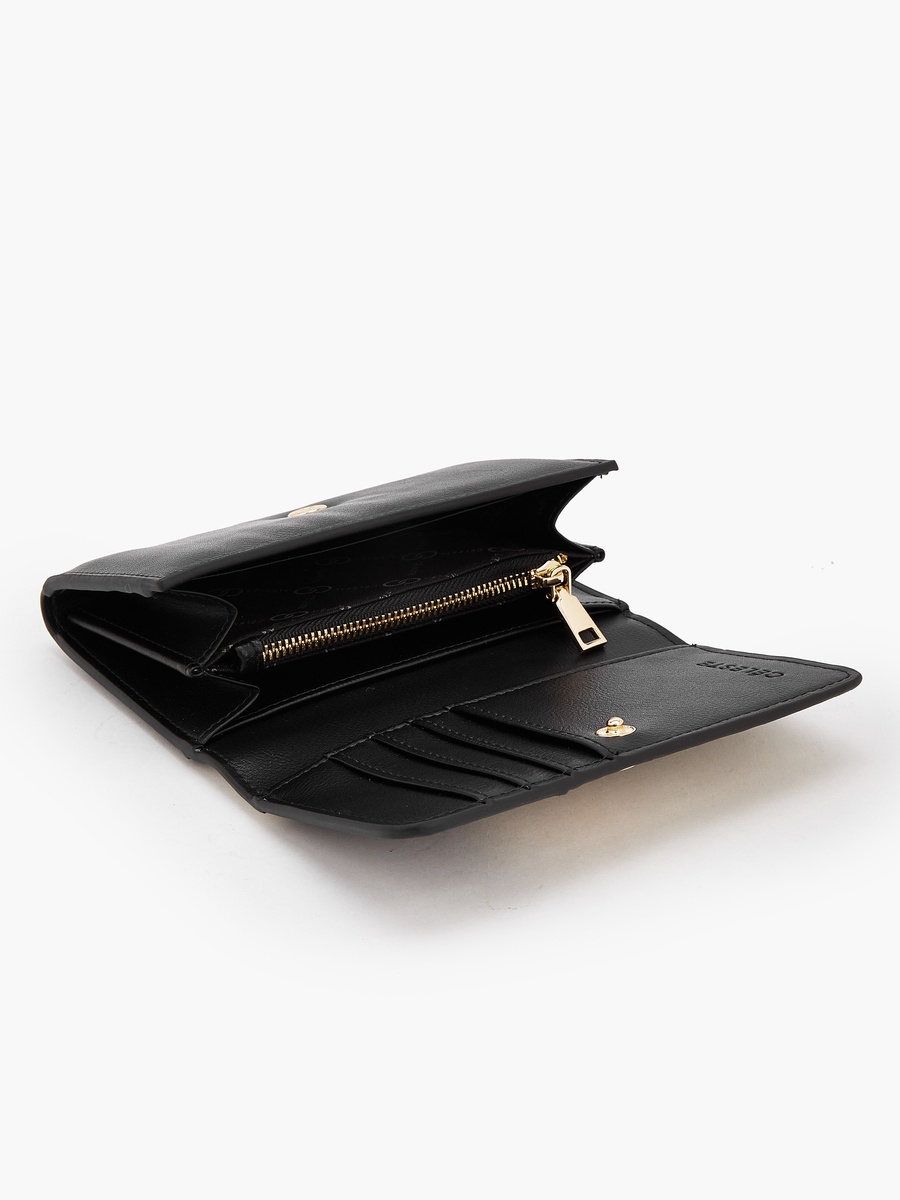 Panelled Wallet with Flap Closure
