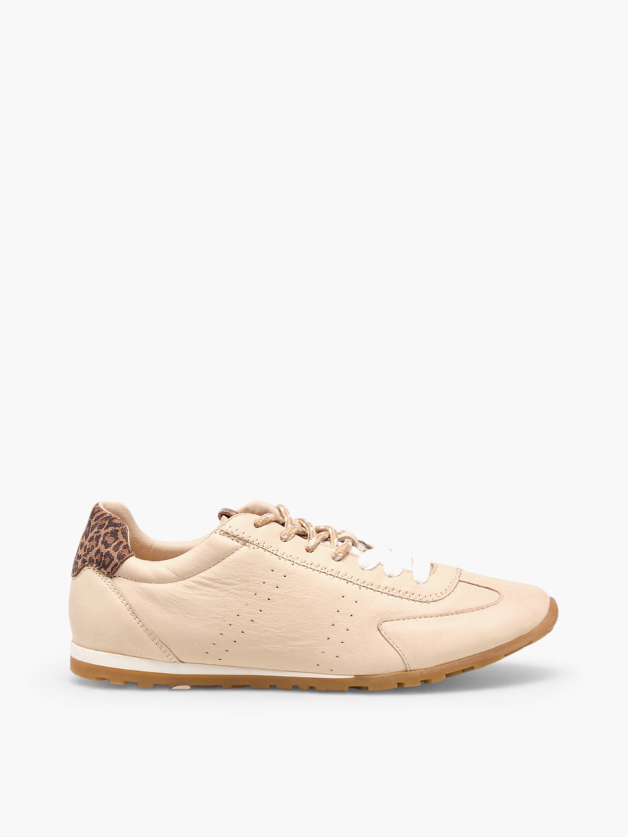 Women Lace-Up Leather Ankle Sneakers