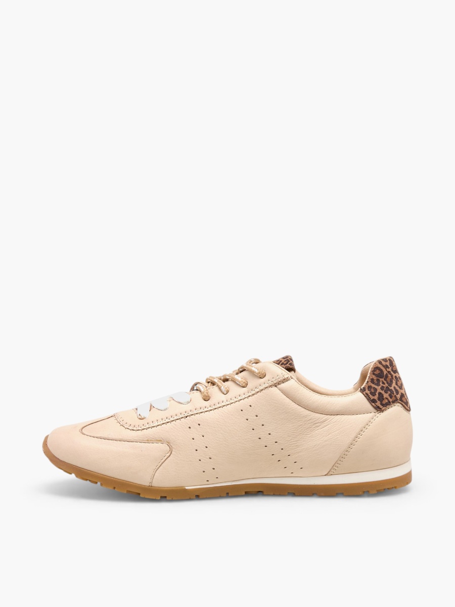 Women Lace-Up Leather Ankle Sneakers