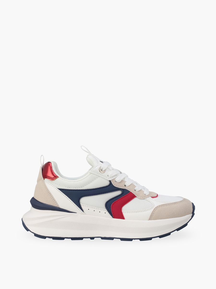 Women Colourblock Lace-Up Sneakers