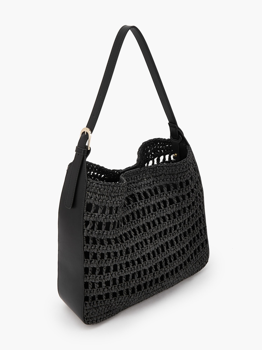 Knitted Shoulder Bag with Pouch