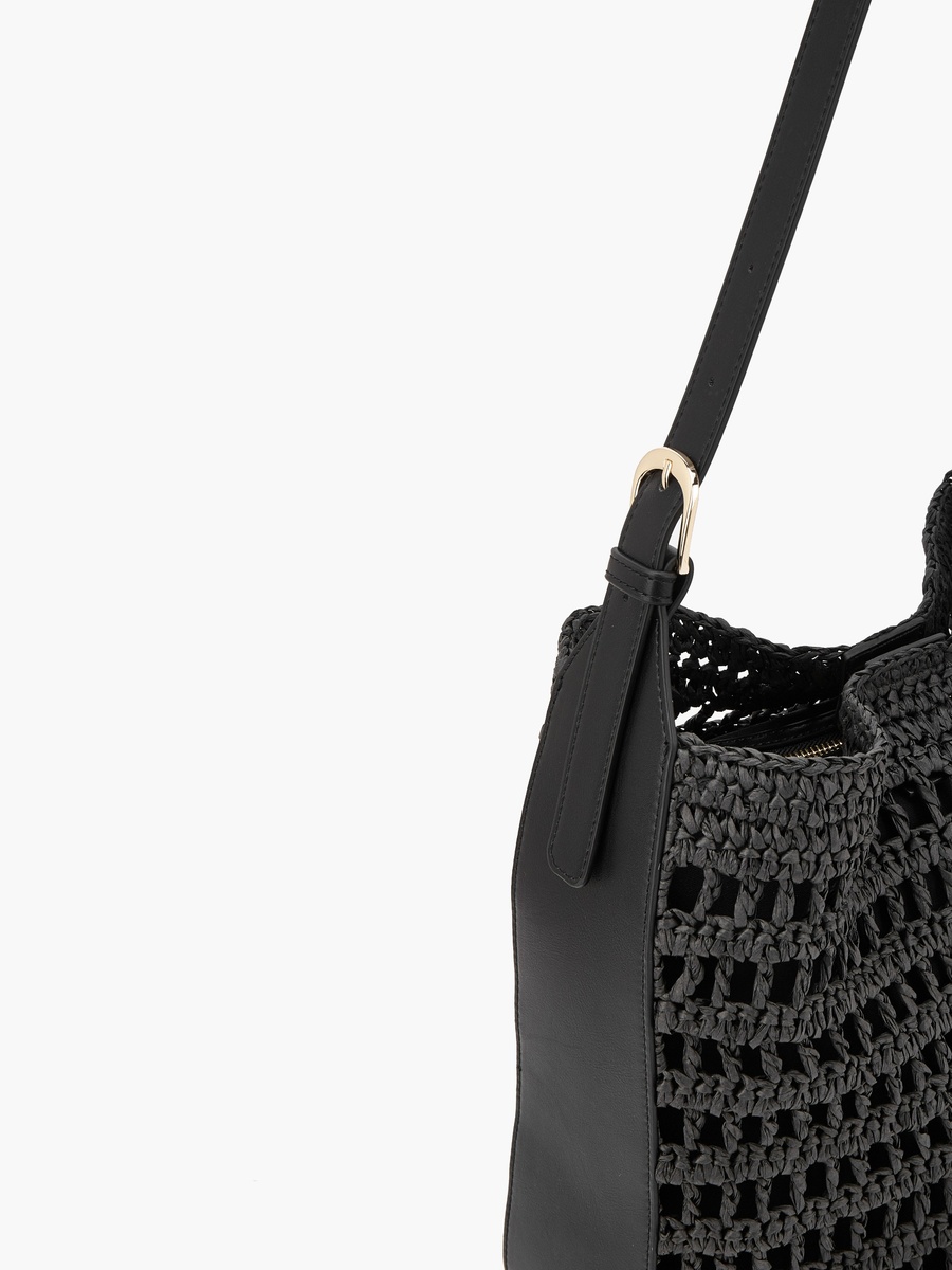 Knitted Shoulder Bag with Pouch