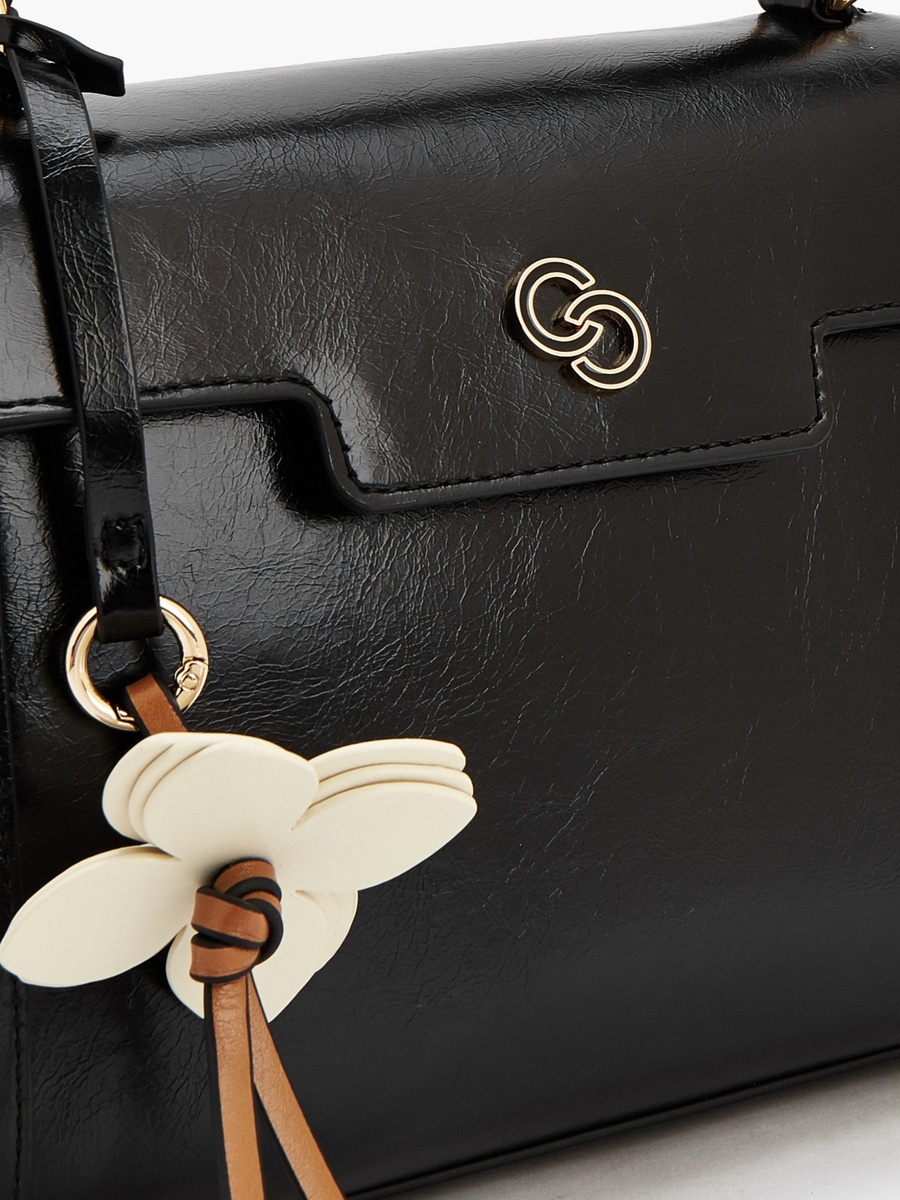 Solid Satchel Bag with Detachable Strap