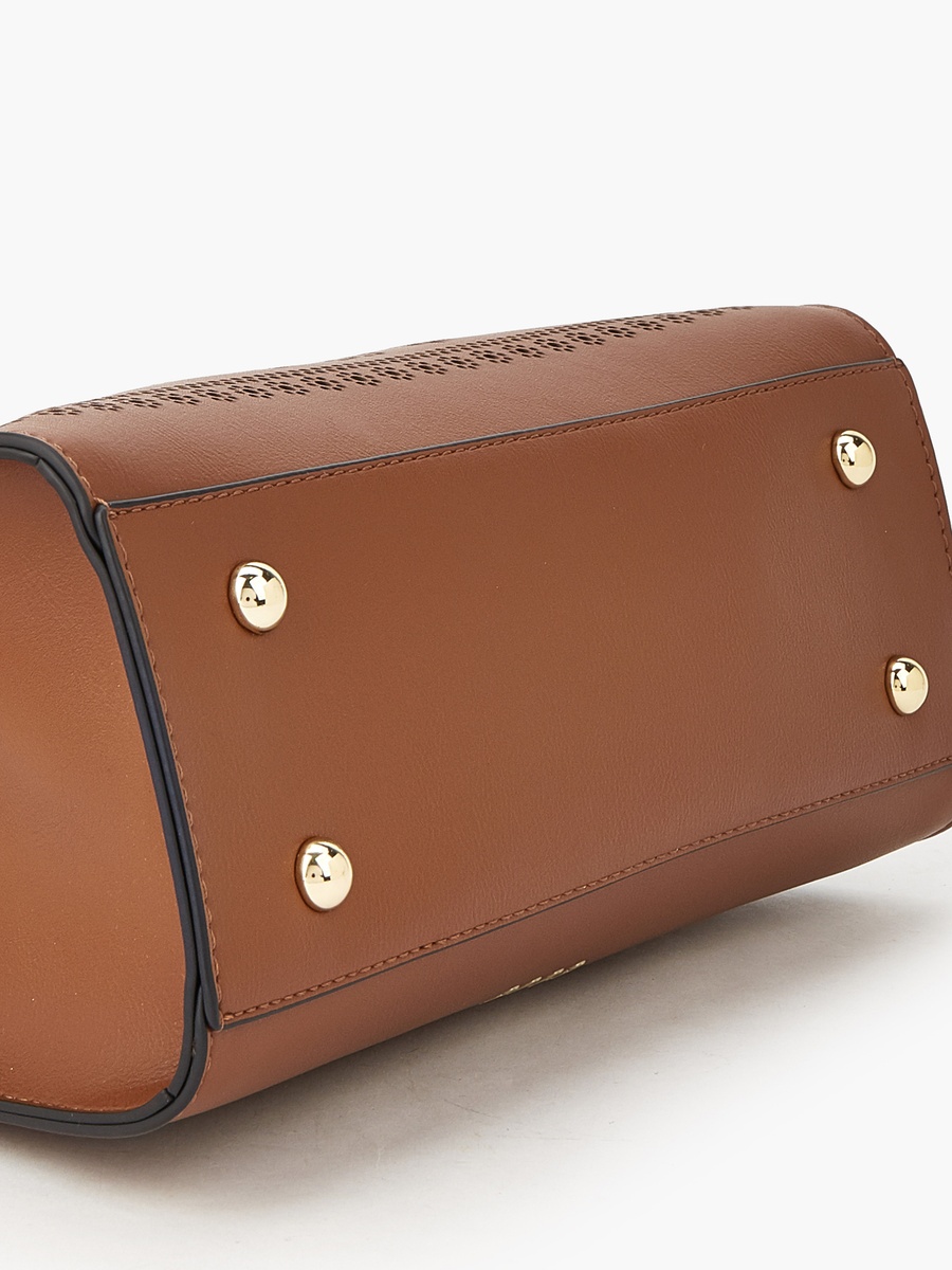 Cutwork Satchel Bag with Detachable Strap