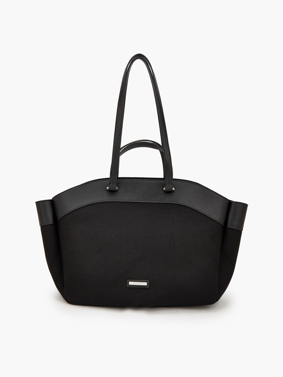 Solid Tote Bag with Double Handle