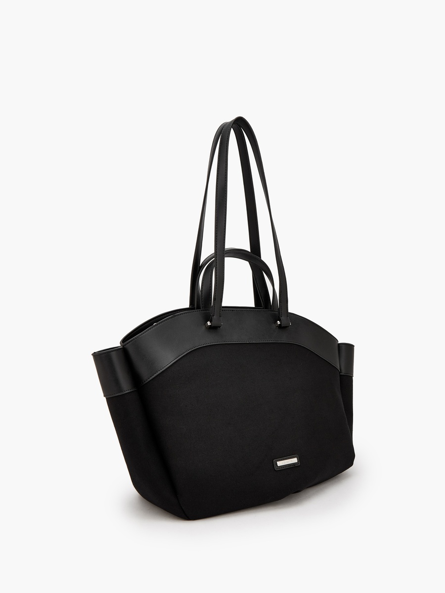 Solid Tote Bag with Double Handle