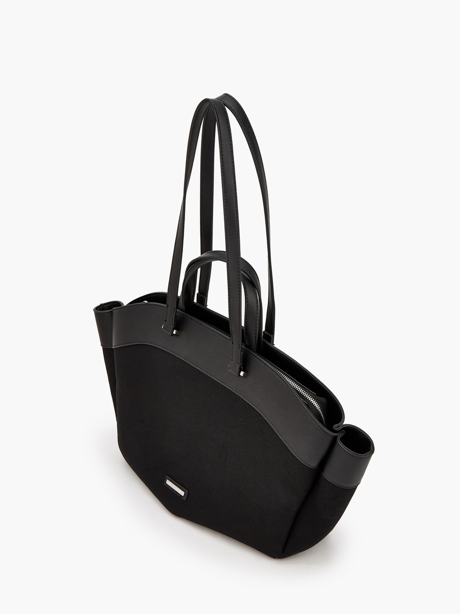 Solid Tote Bag with Double Handle