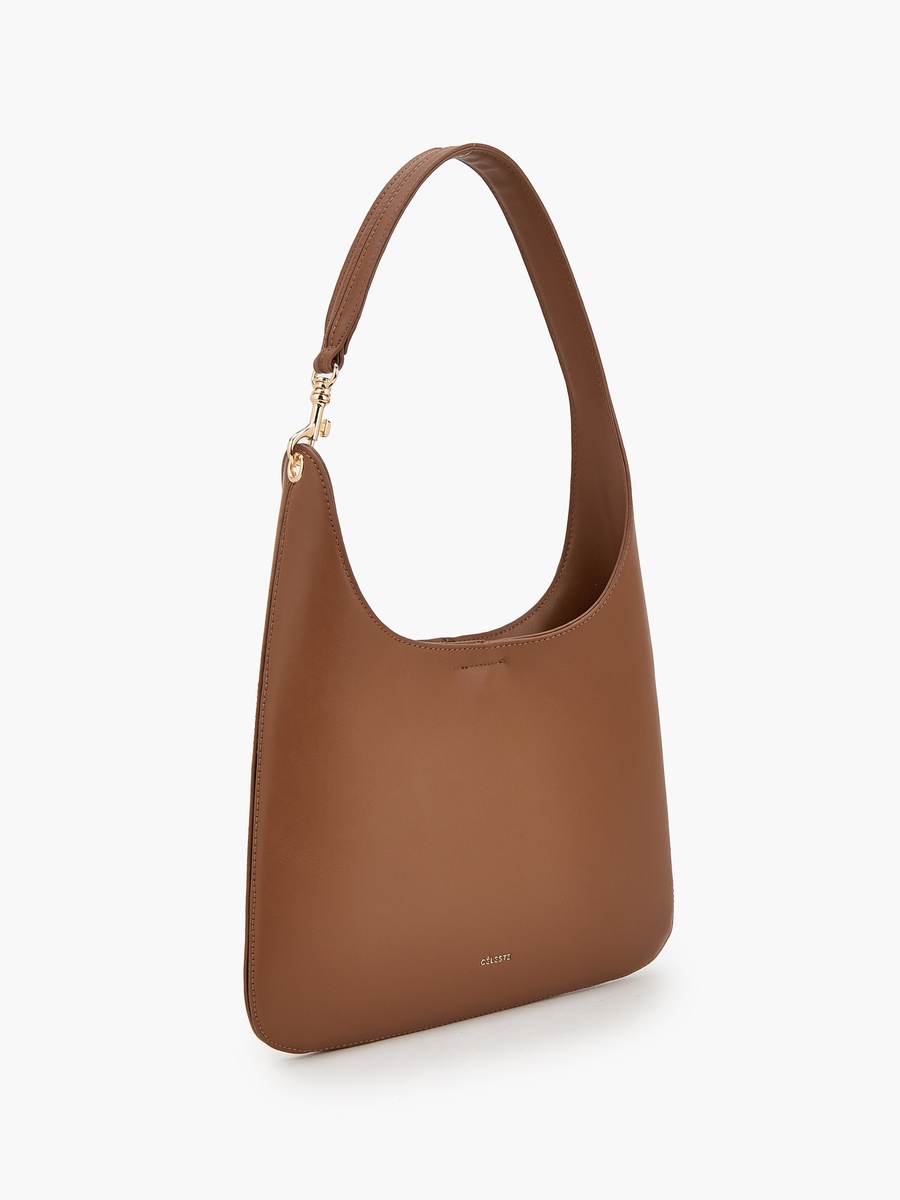 Solid Shoulder Bag with Strap Handle