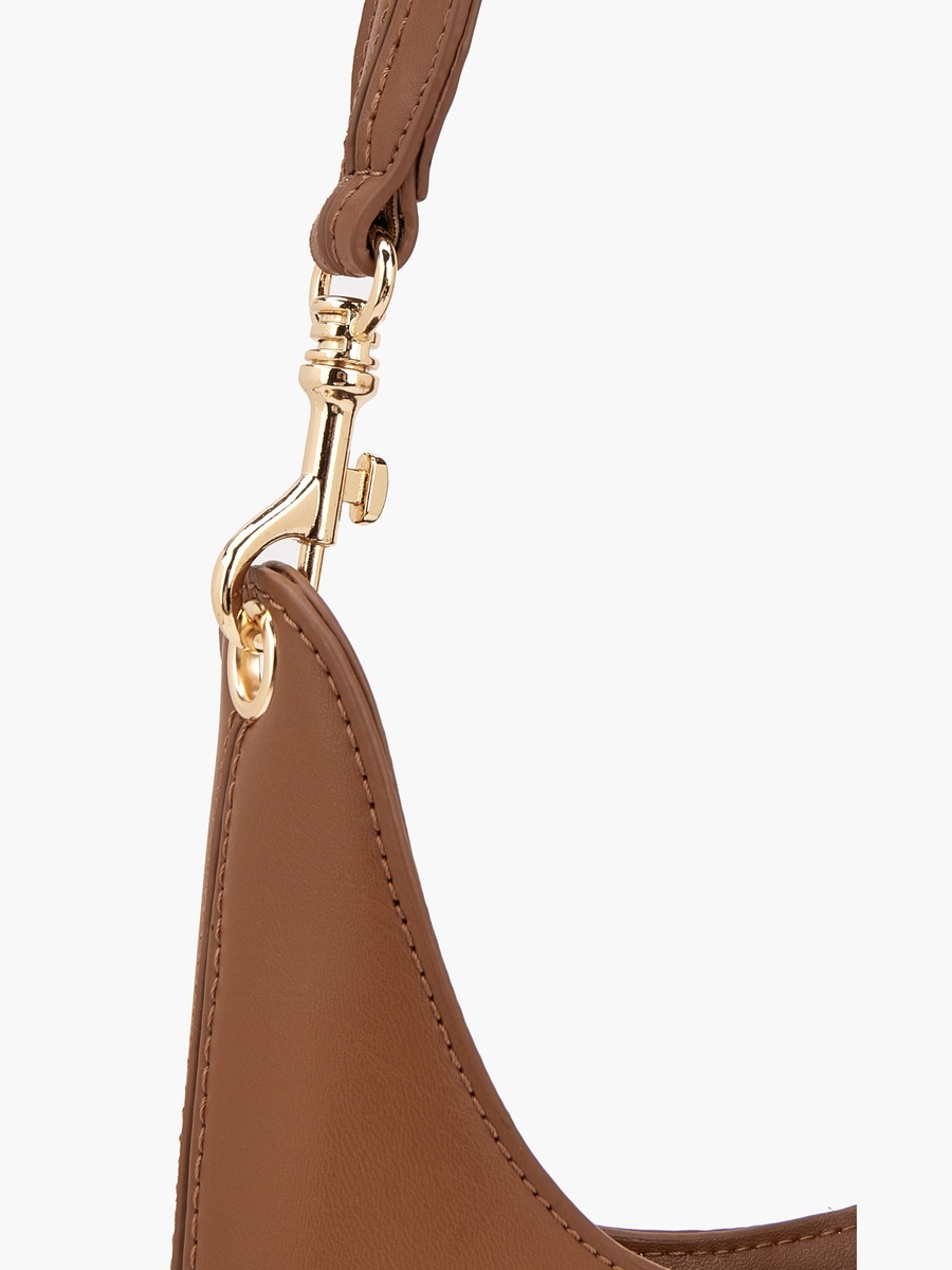 Solid Shoulder Bag with Strap Handle