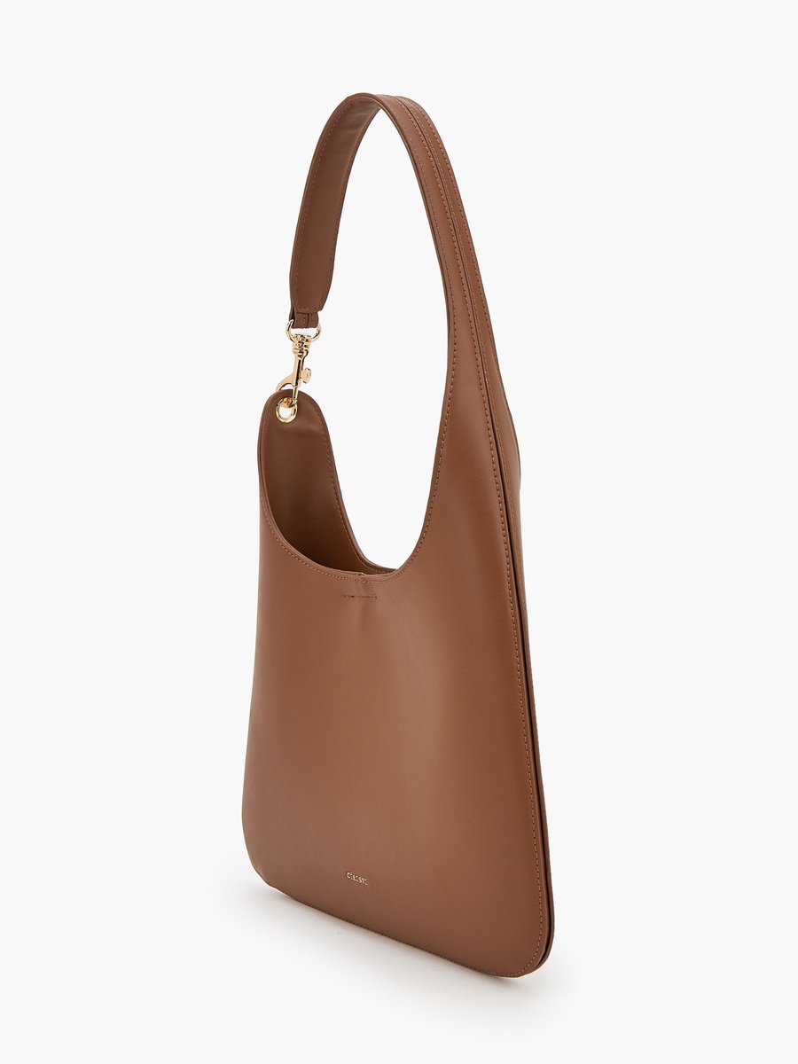 Solid Shoulder Bag with Strap Handle
