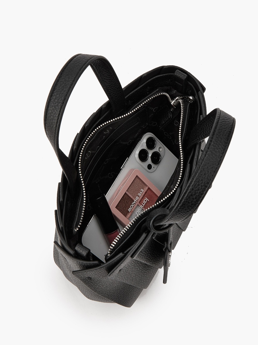 Textured Tote Bag with Adjustable Strap