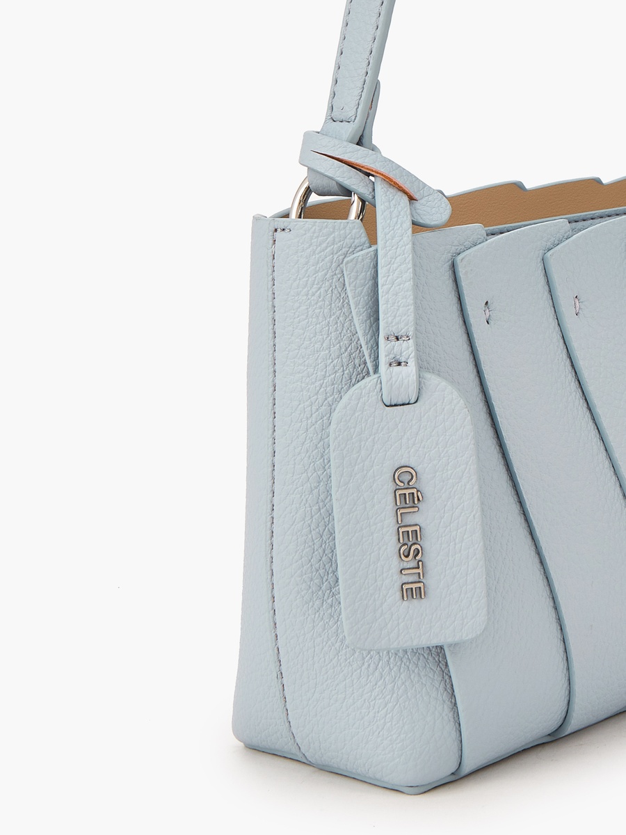 Textured Shoulder Bag with Strap Handle