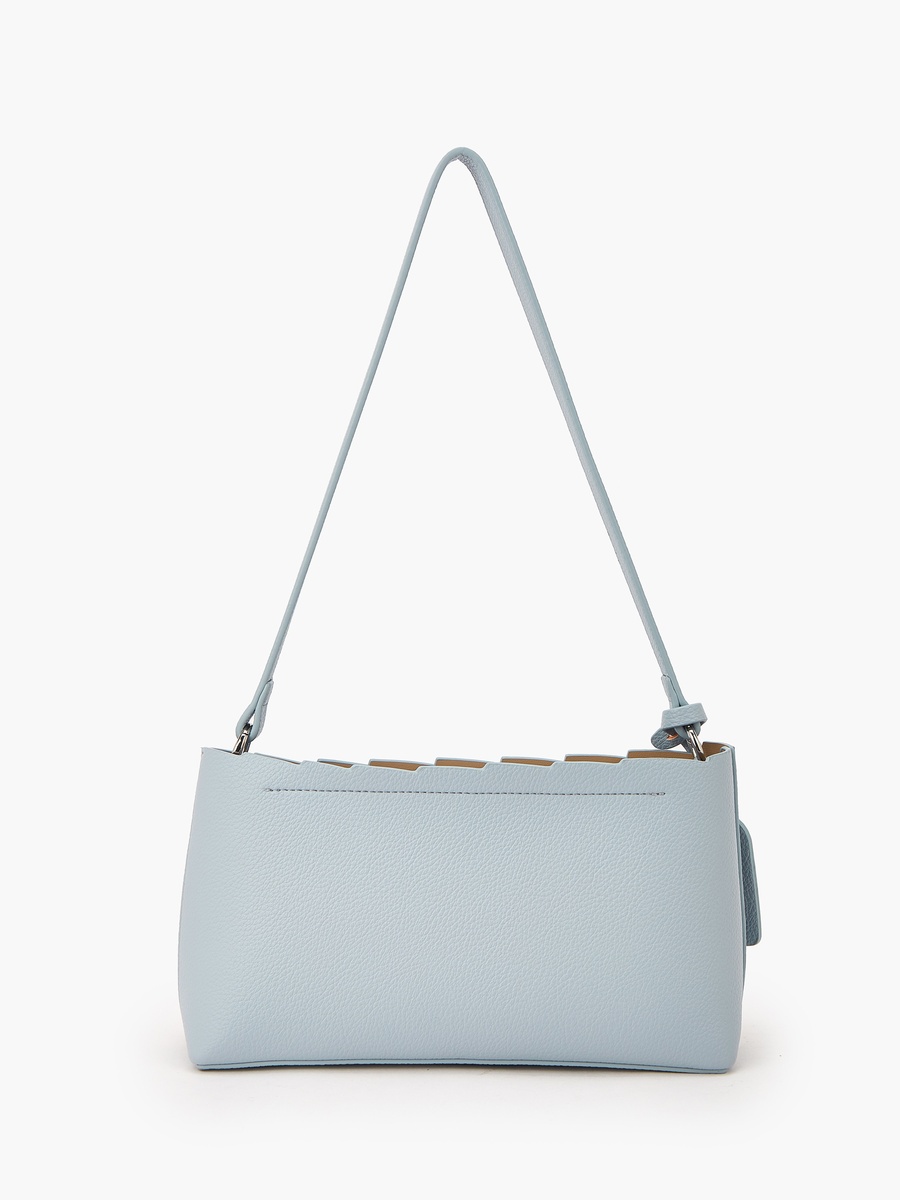 Textured Shoulder Bag with Strap Handle