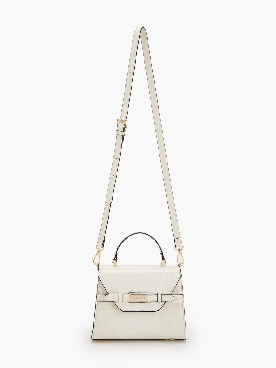 Textured Satchel Bag with Detachable Strap