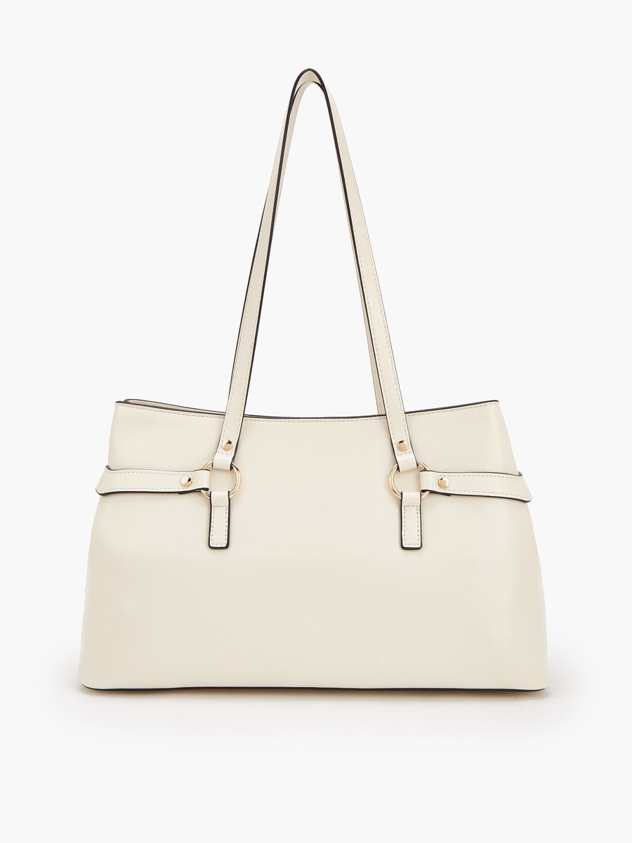 Buckle Accent Tote Bag with Double Handle