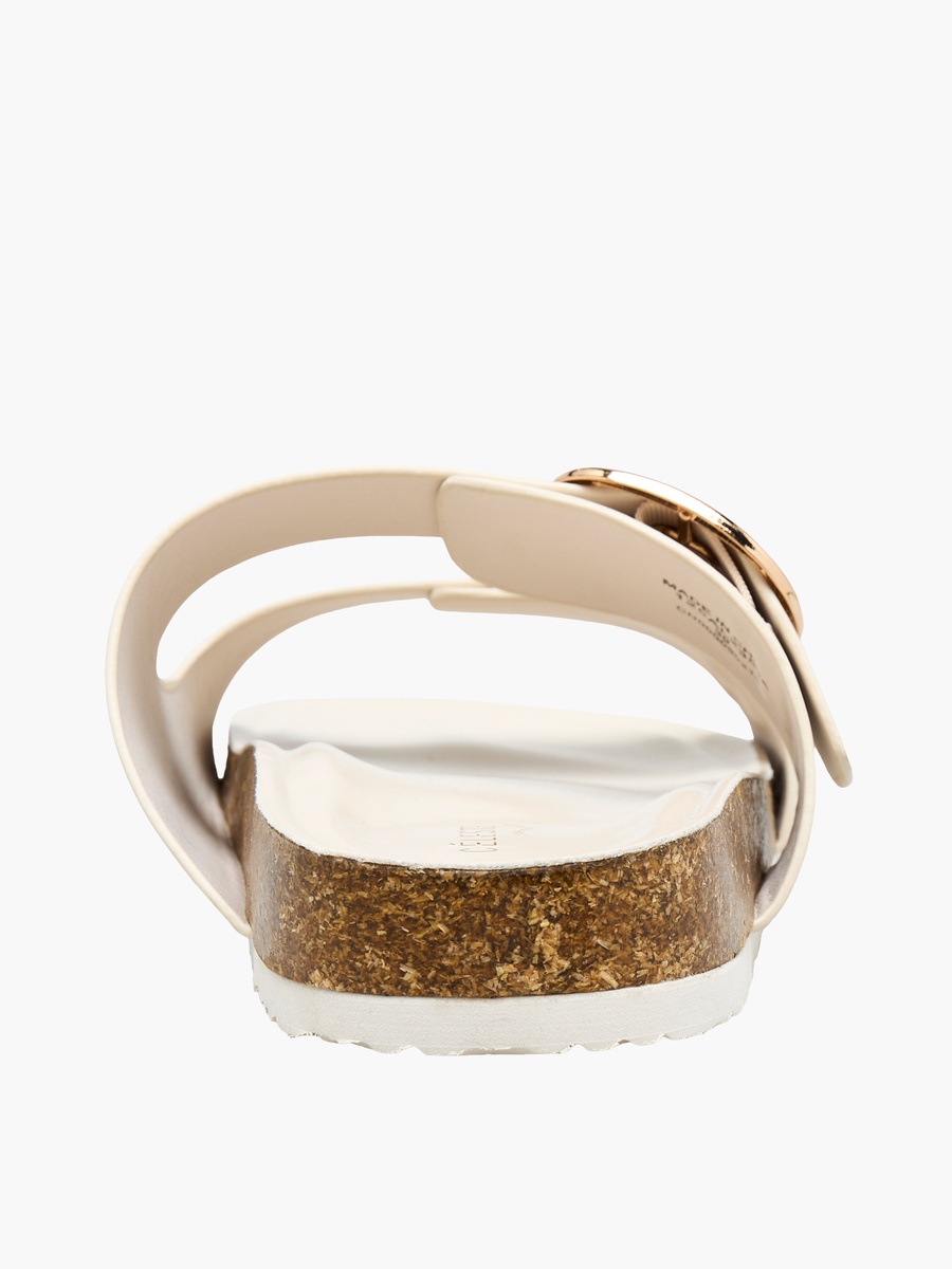 Women Buckle Detail Slide Sandals
