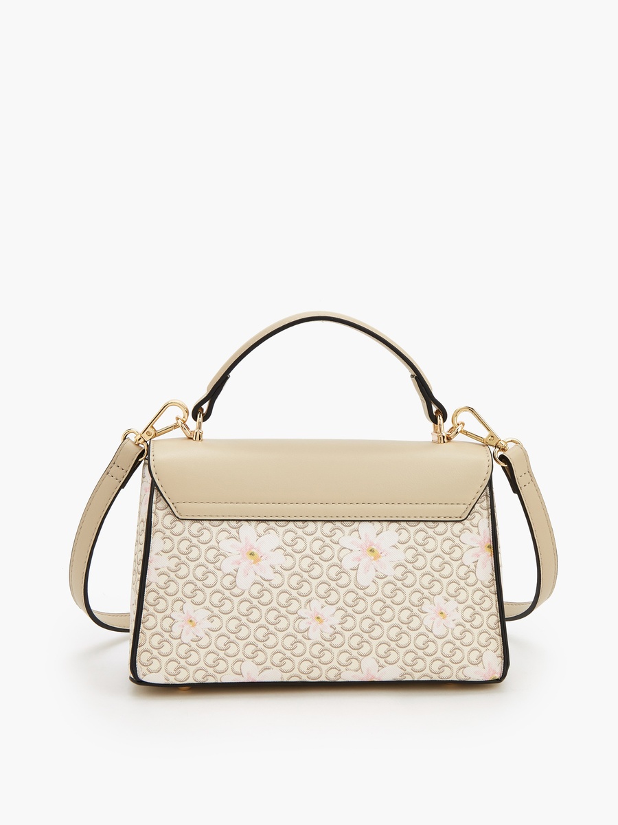 Monogram Print Crossbody Bag with Detachable Strap
