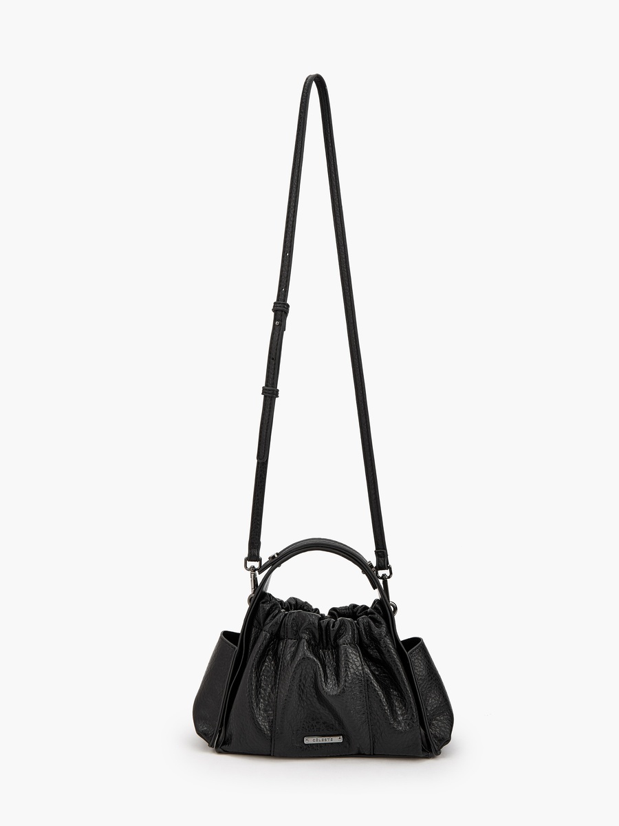 Textured Crossbody Bag with Detachable Strap