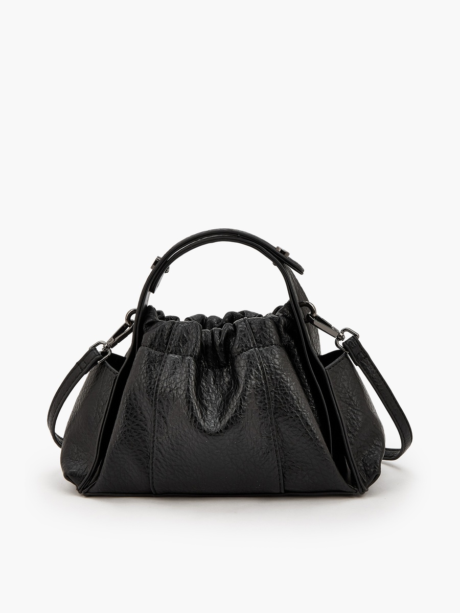 Textured Crossbody Bag with Detachable Strap