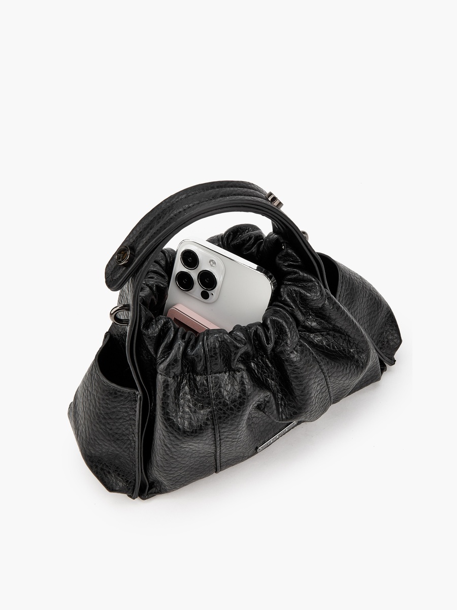 Textured Crossbody Bag with Detachable Strap