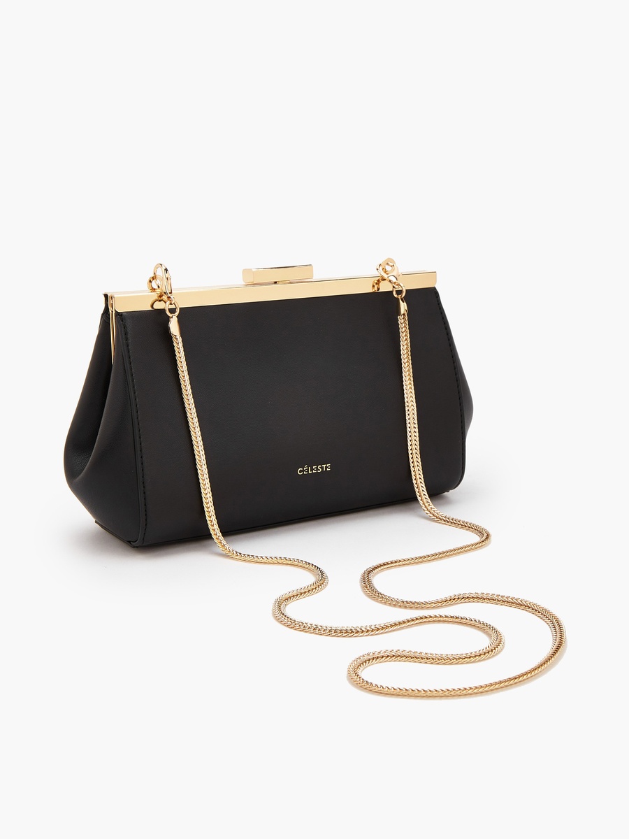 Plain Crossbody Bag with Detachable Chain Strap