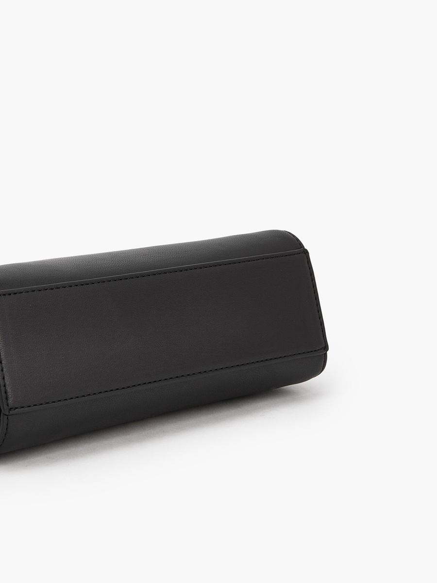 Plain Crossbody Bag with Detachable Chain Strap
