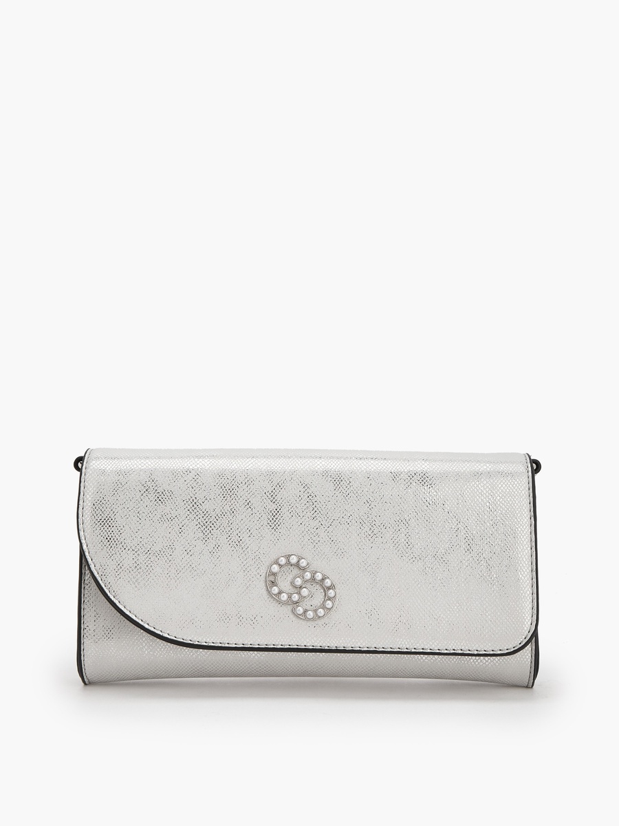 Textured Crossbody Bag with Detachable Chain Strap