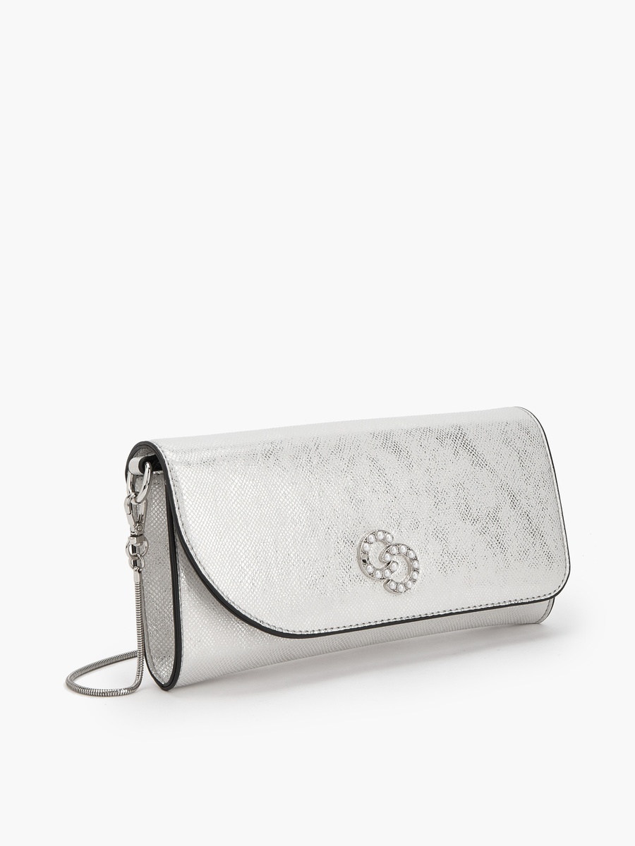 Textured Crossbody Bag with Detachable Chain Strap