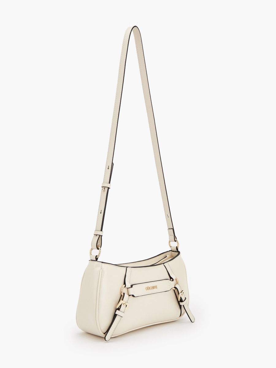 Buckle Detail Shoulder Bag with Adjustable Strap