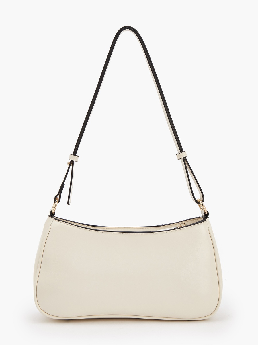 Buckle Detail Shoulder Bag with Adjustable Strap