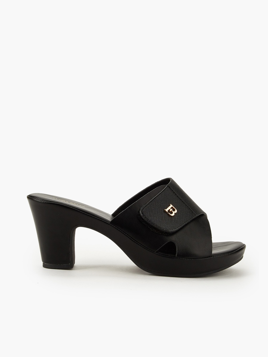 Women Block Heel Slip-On Sandals