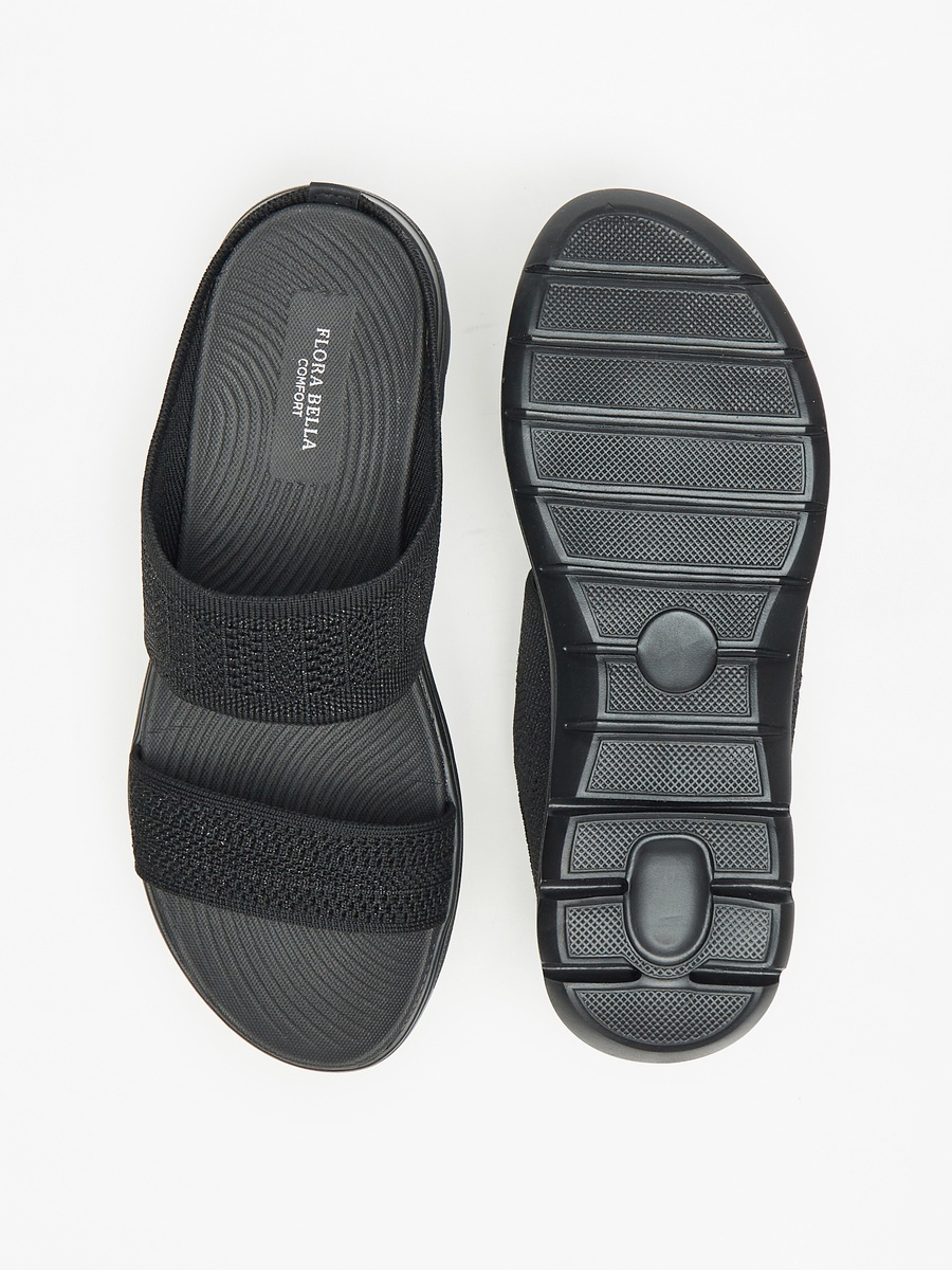 Textured Slip-On Comfort Sandals