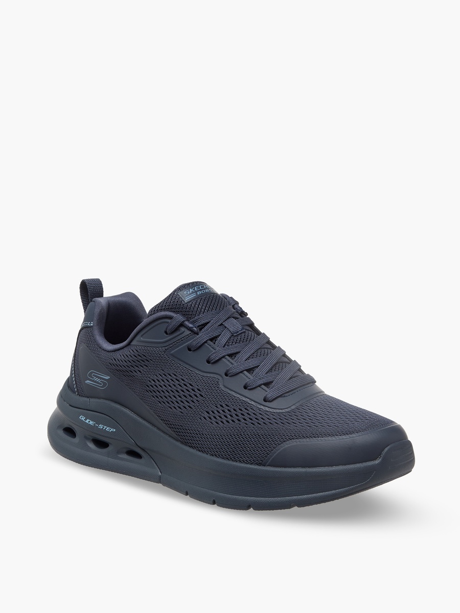 Men Textured Lace-Up Sports Shoes