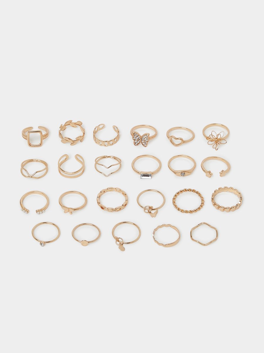 Set of 23 - Gold Tone Rings