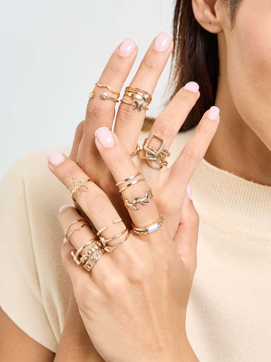 Set of 23 - Gold Tone Rings