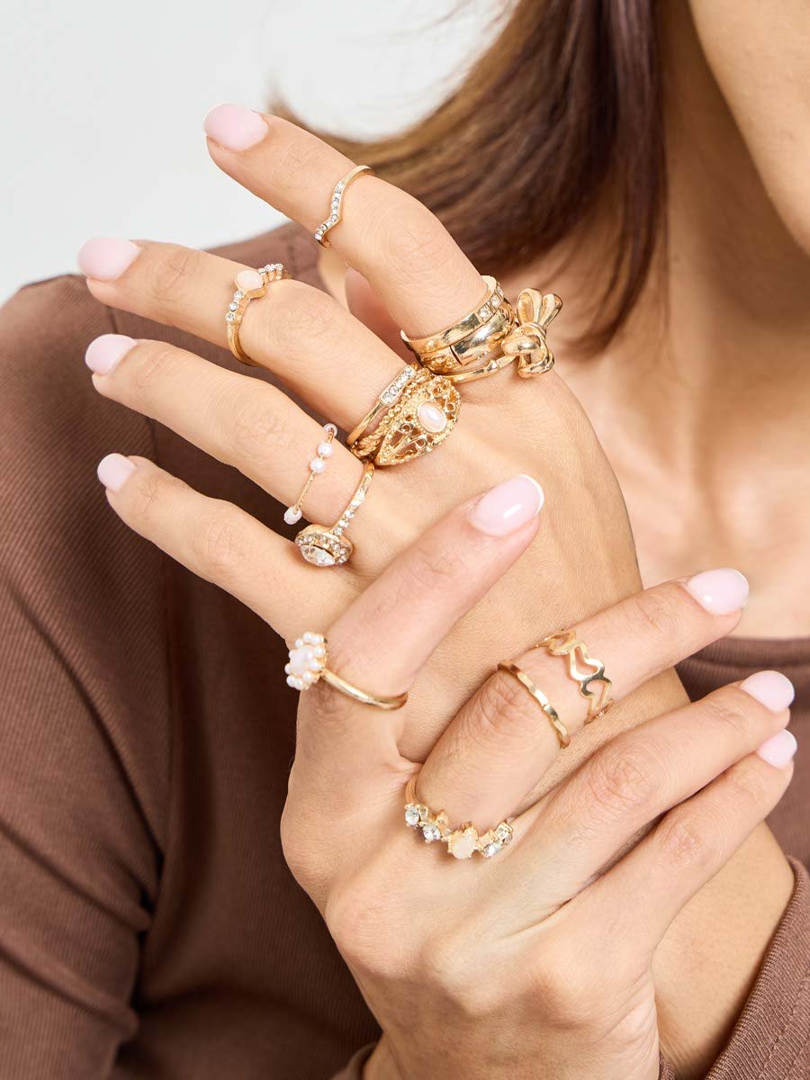 Set of 15 - Gold Tone Ring 