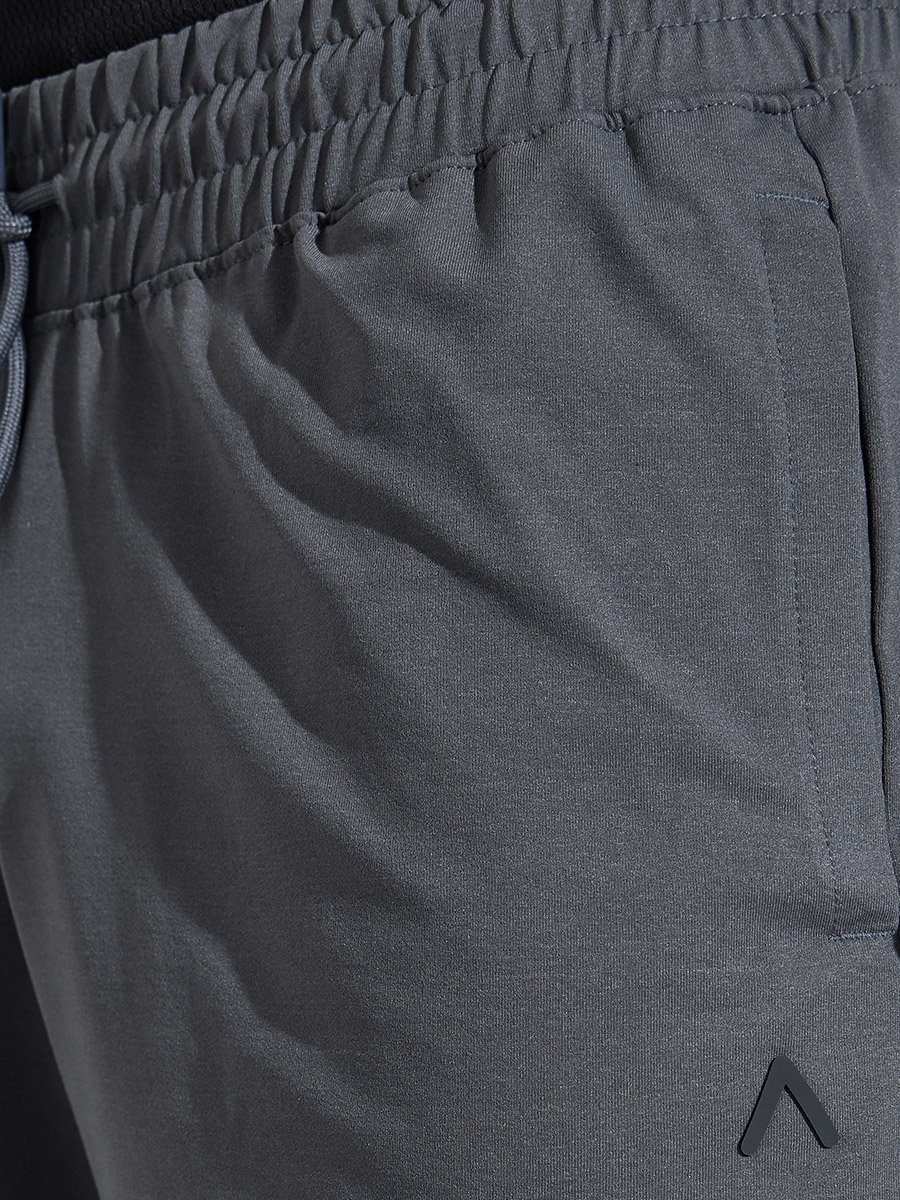 Grey Activewear Sports Shorts with Drawstring