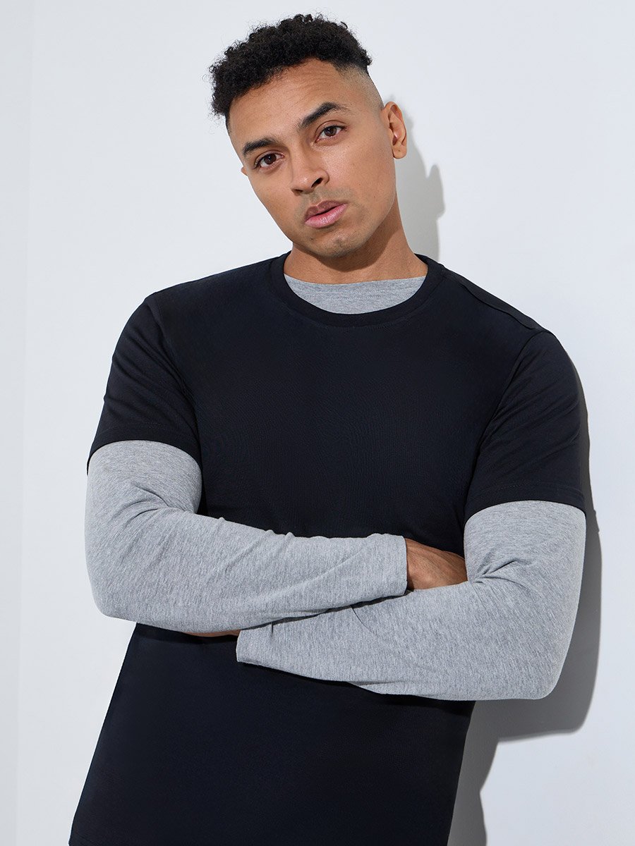 Pack of 2 - Multi-Color Solid Regular Fit T-Shirt