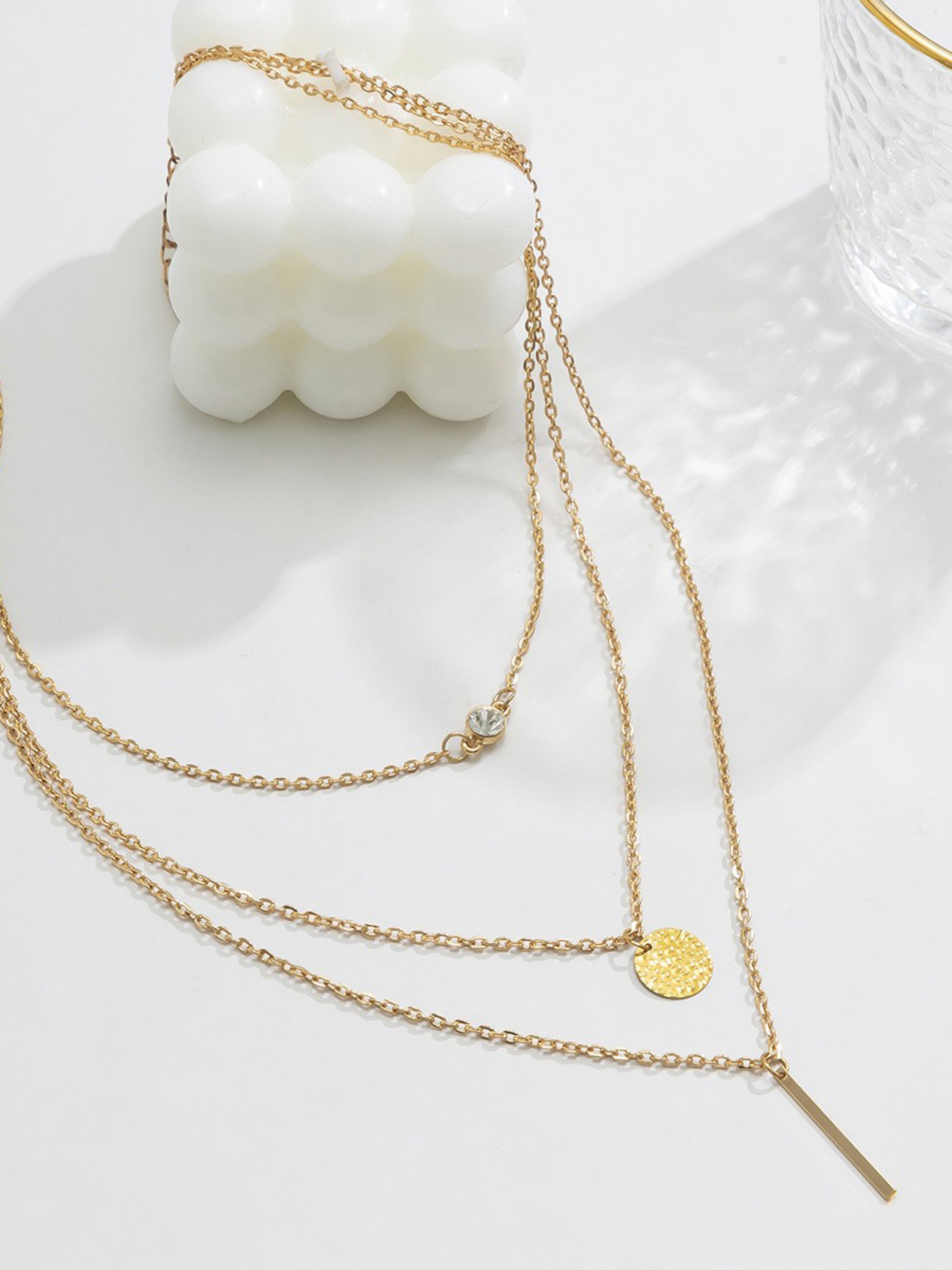 Bar Pendant Layered Necklace
