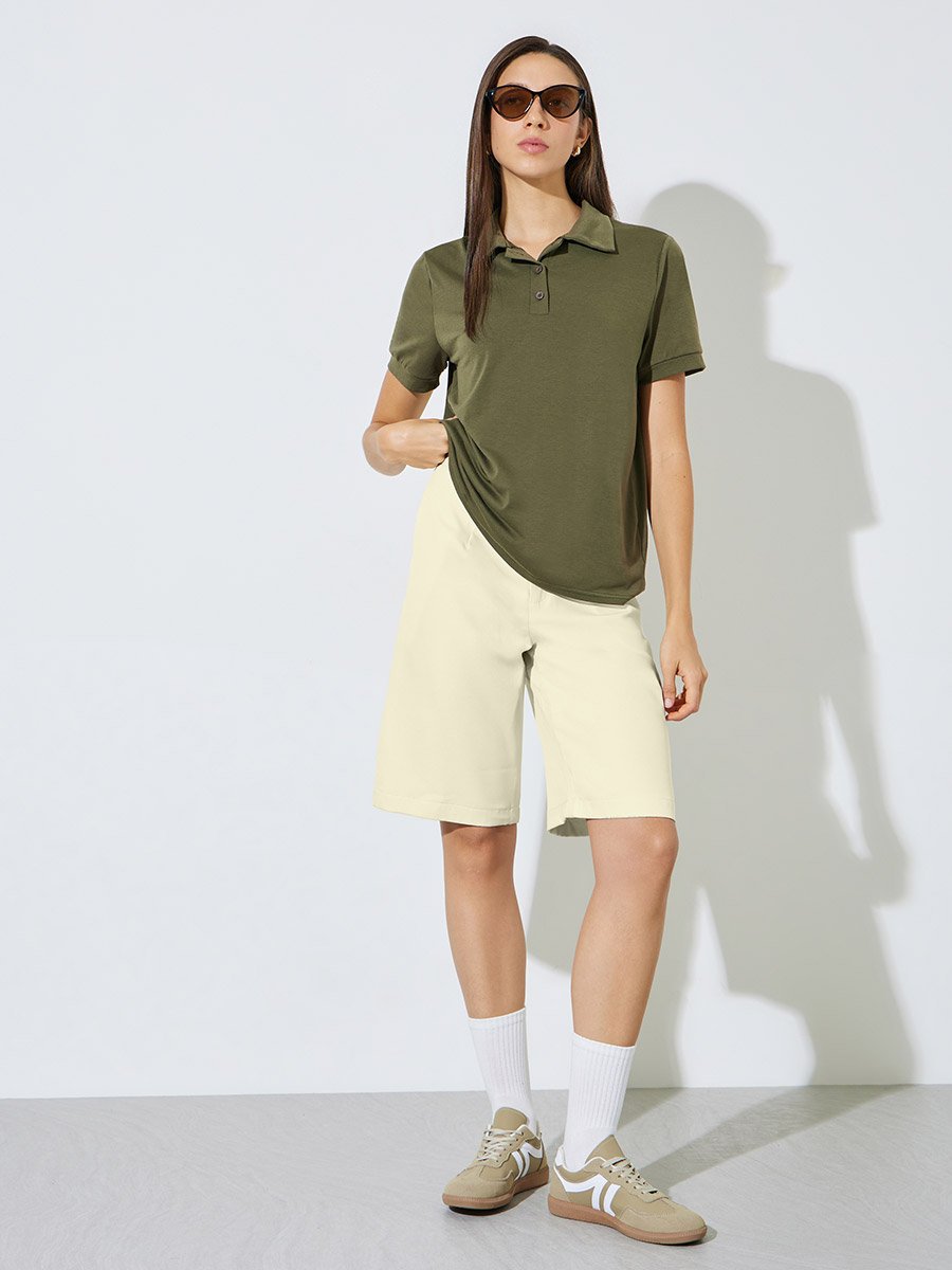 Olive Regular Fit Polo T-Shirt