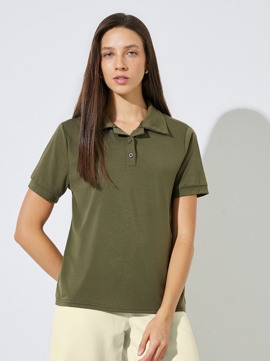 Olive Regular Fit Polo T-Shirt
