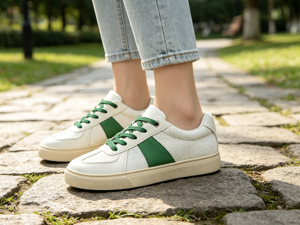White Color Block Lace Ups Casual Sneakers