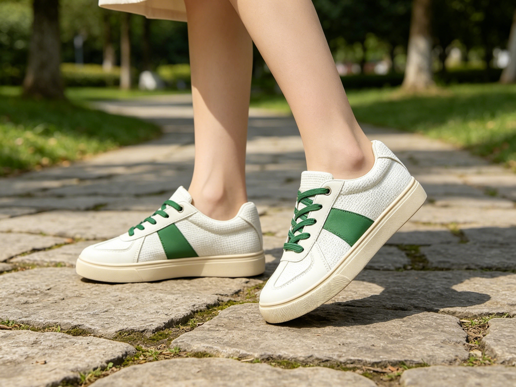 White Color Block Lace Ups Casual Sneakers