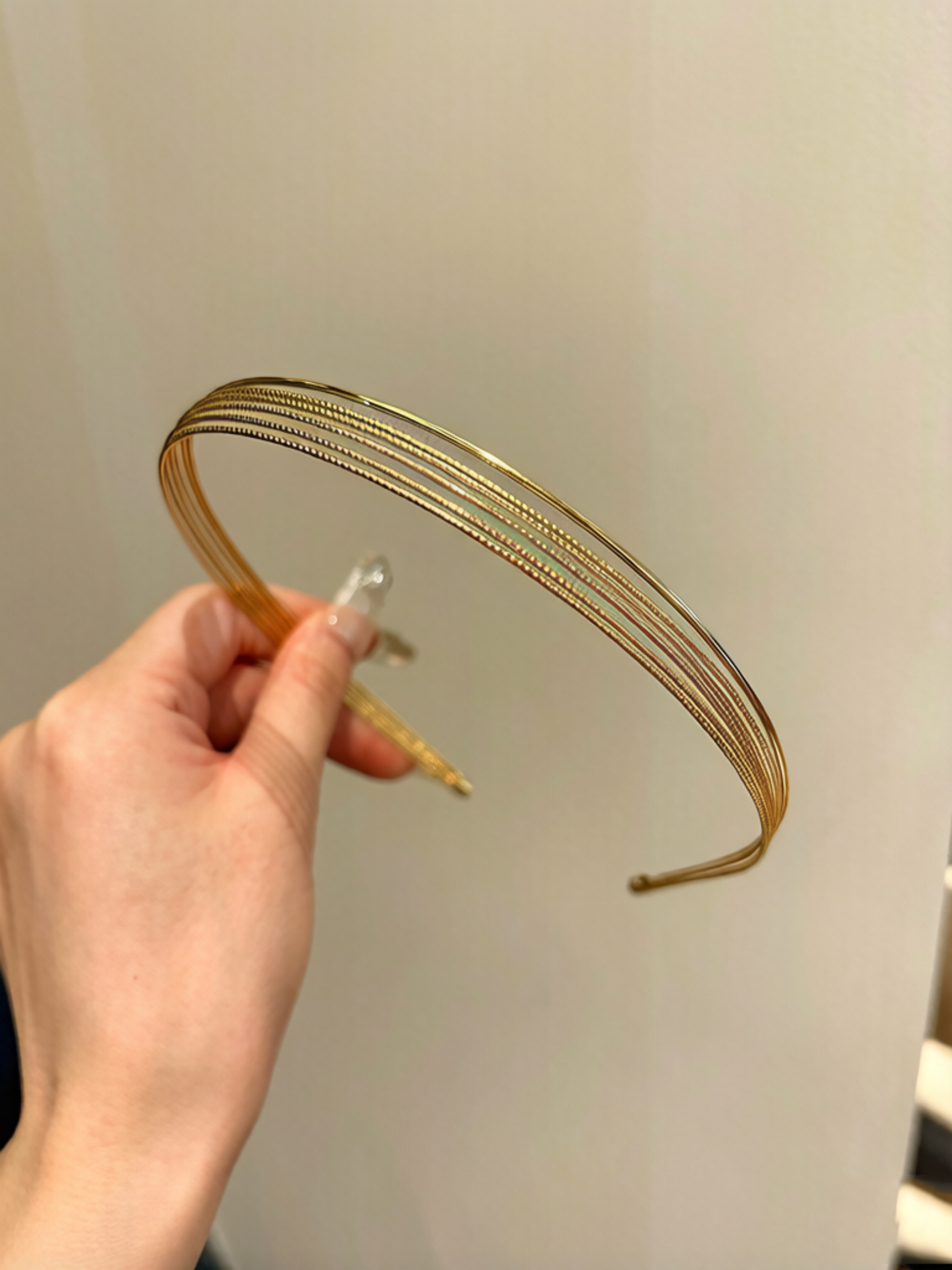 Gold Tone Multi-Strand Hairband
