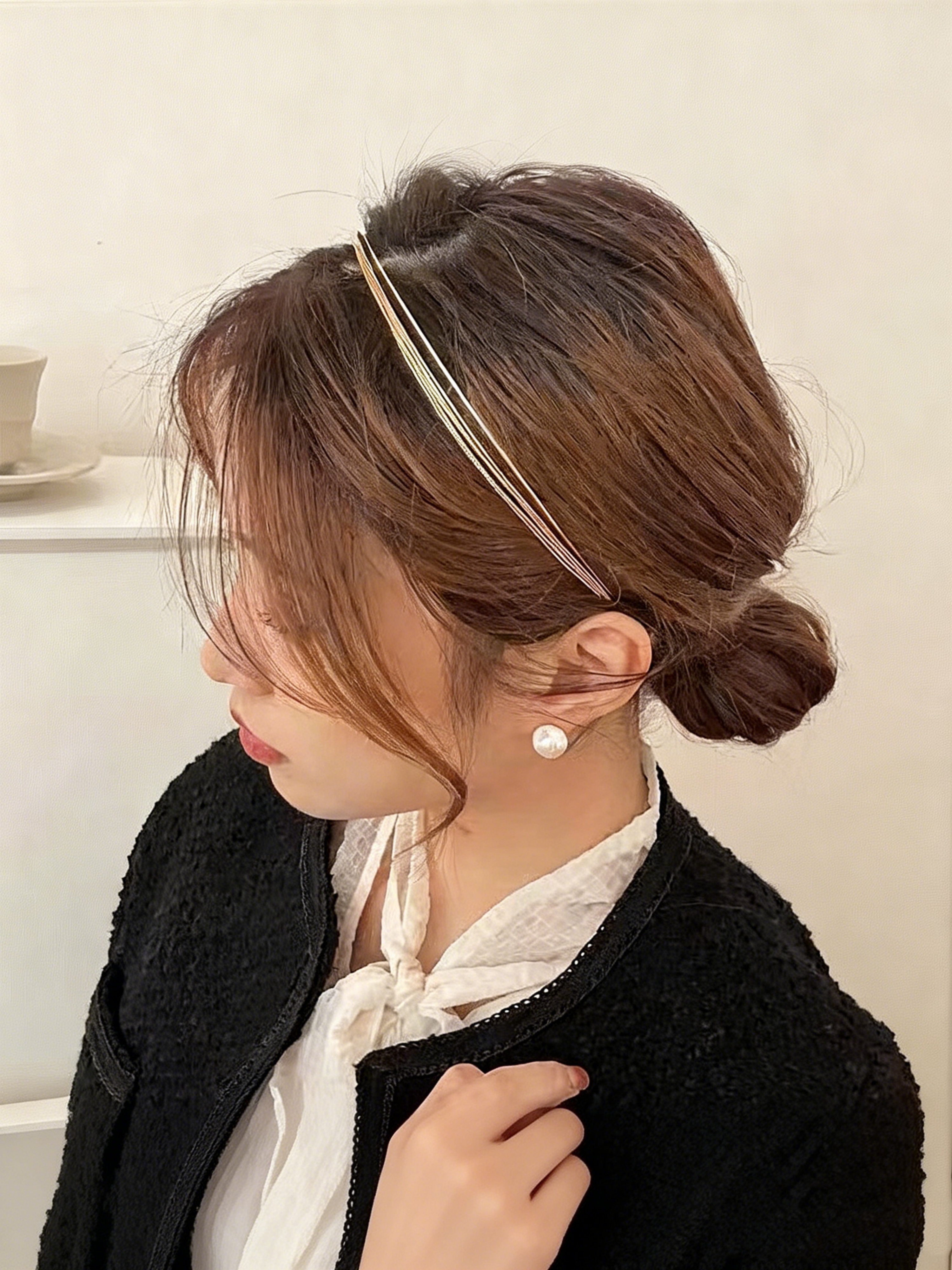Gold Tone Multi-Strand Hairband