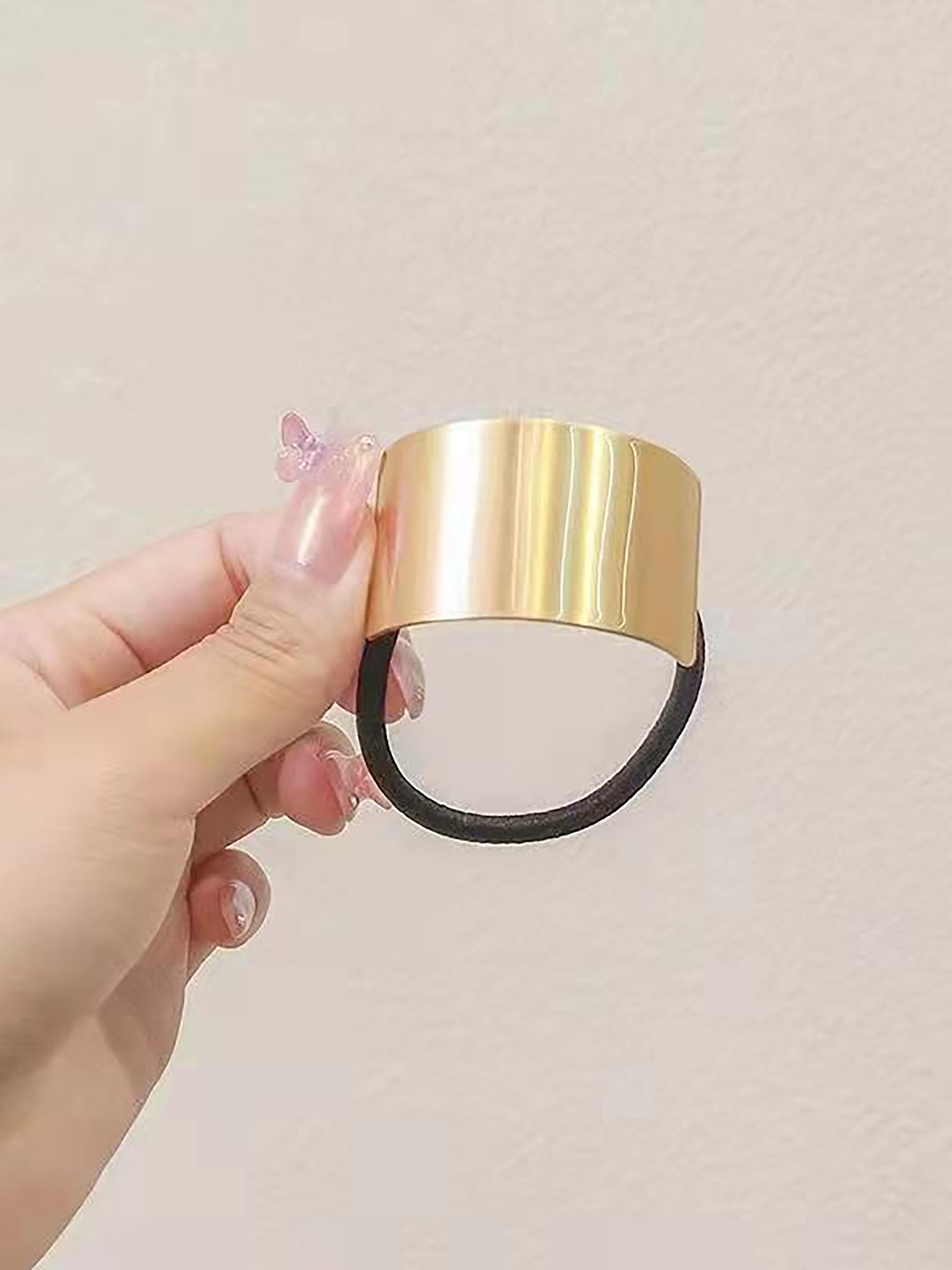Gold Tone Metal Hair Ring