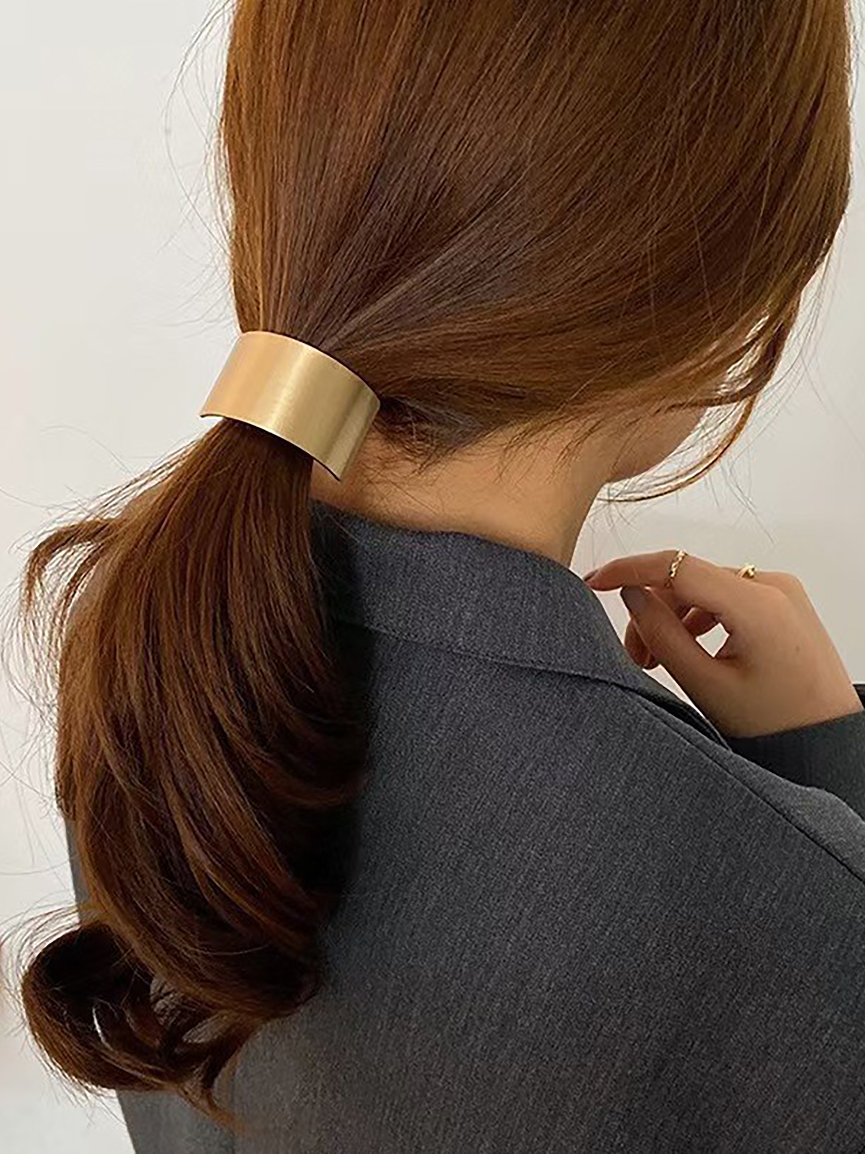 Gold Tone Metal Hair Ring